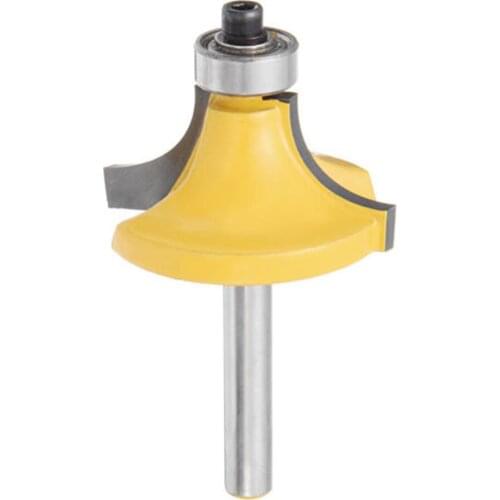 1/4" Shank 3/4" Radius Carbide Round Over Edging Router Bit Wood Cutter Woodworking Trimming Engraving Carving Cutting Tools
