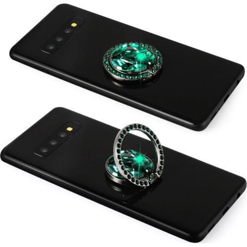 Universal Ultra Thin Luxury Diamond 360 Rotating Finger Ring Stand Holder For Cell Phone Tablet Metal Bracket Desk Ring Durable