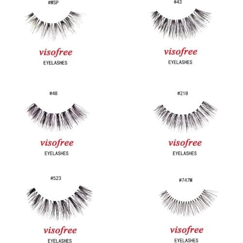 Visofree lashes Crisscross eyelashes 100% Human Hair Handmade False Eyelashes Messy Nature Eye Lashes maquiagem cilios