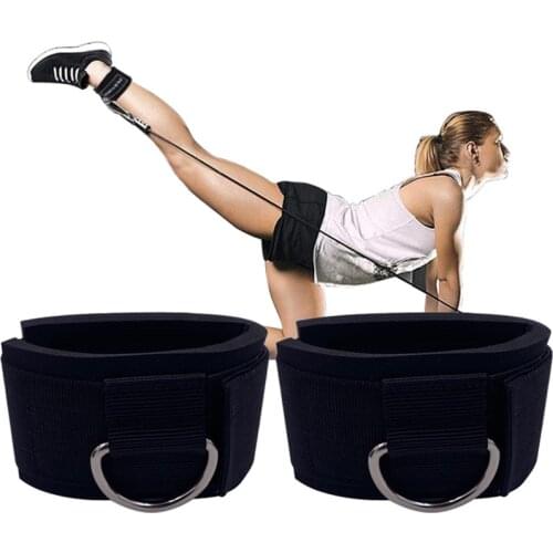 1 Pair Adjustable Ankle Strap Cuffs with Neoprene Padded for Home Gym Cable Machines Legs Resistance Bands Workout Stretching