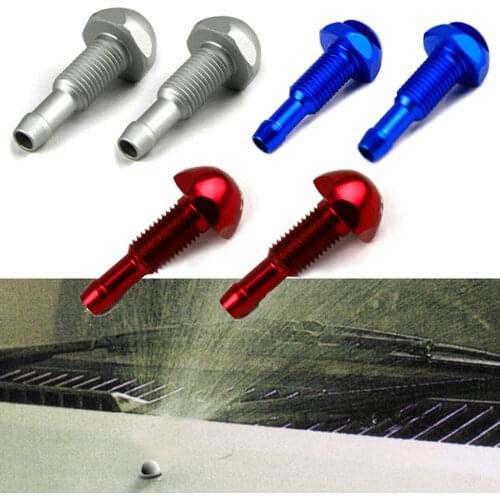 2Pcs/Set Car Vehicle Windshield Spray Nozzle On Front Hood Bonnet Wiper Washer Spray Eyes fan-shaped injection