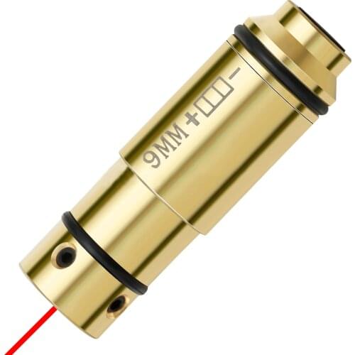 9mm Laser Sight 9mm 380 .40 .45 Bore Sight Cal Snap Caps Red Dot Laser Dry Fire Training Hunting Shooting Sighter