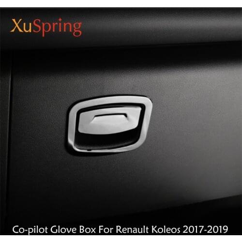 Car co-pilot Storage Glove Box Handle Frame Stickers Car Cover Styling 2Pcs/Set For Renault Koleos 2017-2019