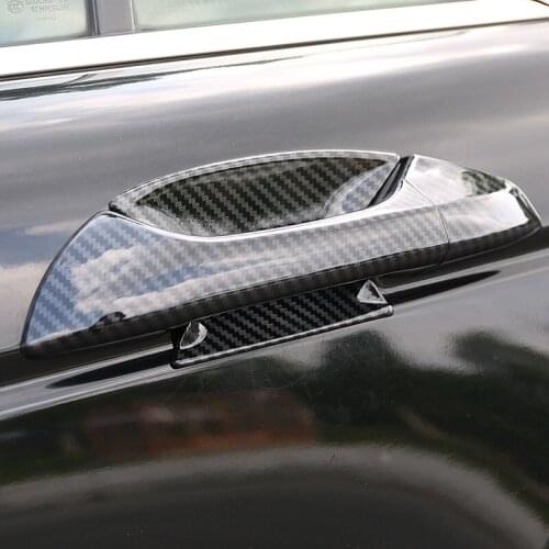 Car-styling ABS Carbon fiber pattern Door Handle Cover Door Handle Bowl Trim for Honda Accord 8th generation 2008-2013