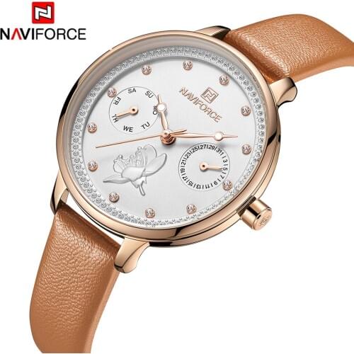 Naviforce Watches Women Quartz Lady Womens Wrist Watches Casual Fashion Ladies Gift Date Week Clock Wristwatch relogio feminino
