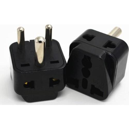 Black white Copper 10A 250V 1-turn-2 South Africa India Sri Lanka Nepal universal travel adaptor plug socket convertor Type-K