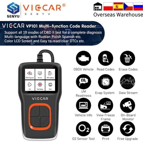 Viecar VP101 Car Code Reader OBD 2 OBD2 Scanner For BMW For Opel Diagnostic Automotive scan Auto Tool PK ELM 327 V 1 5 CR3001