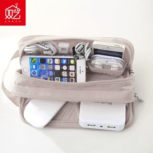 Travel Cable Bag Portable Digital USB Gadget Organizer Charger Wires Zipper Storage Pouch kit Case Accessories Supplies 70964