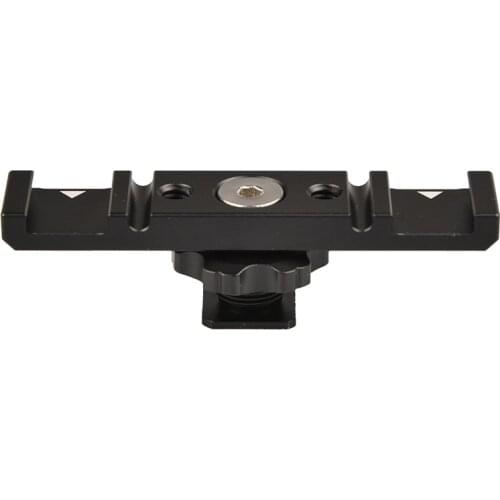 Dual Hot Shoe Mount Adapter Microphone Extension Bar for VL49 LED Video Light Gimbal Accessories