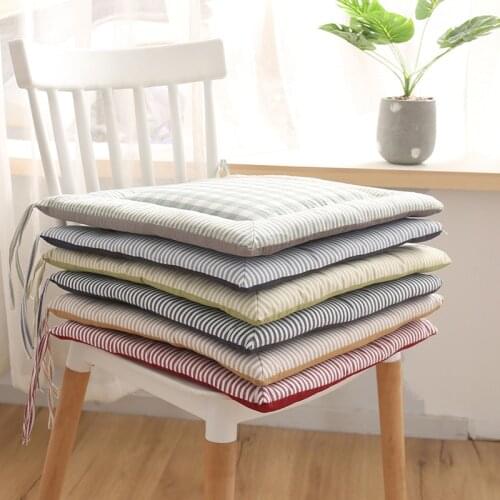 Breathable Cotton Linen Square Seat Cushion Non-slip Office Seat for Car Sofa Tatami Cozy Sitting Pillow Buttock Chair Cushions