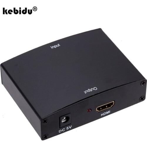 HDMI-compatible to RGB Component 1080P HD Converter 5 RCA YPbPr Video + R/L Audio Converter Adapter for TV PC with EU US Plug