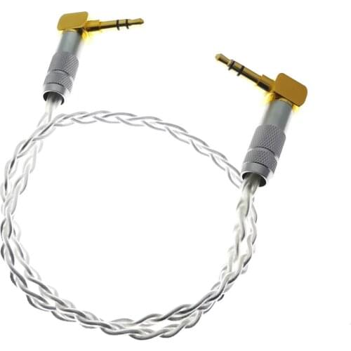 Hi-end 3Cores HIFI Silver Plated 3.5mm male to male 3.55mm Trrs socket Headphone Audio Cable
