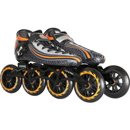 Original Cougar SR9 Speed Inline Skates Heat Modelable Carbon Fiber Competition Skates 4 Wheels Racing Skating Shoes Patines