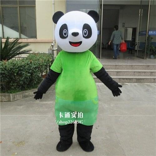 Adult Size New Version Chinese Giant Panda Mascot Costume Fancy Cosplay Mascotte Costumes for Halloween Party Event Fancy Dress