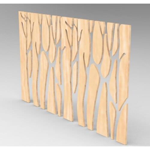 New tree panel 3d model STL relief for cnc STL format home screens partition 3d model for cnc artcam vectric aspire