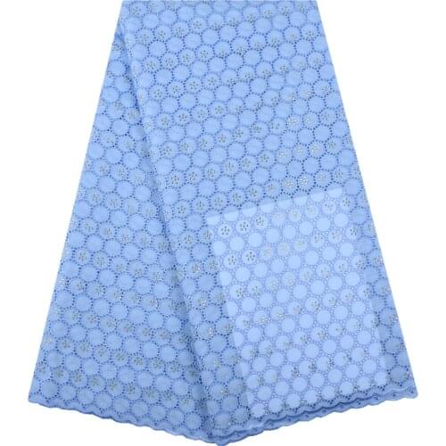 New Arrivals Nigerian Swiss Voile Lace In Switzerland High Quality Swiss Cotton Lace Fabrics With Stones For African DressF1554