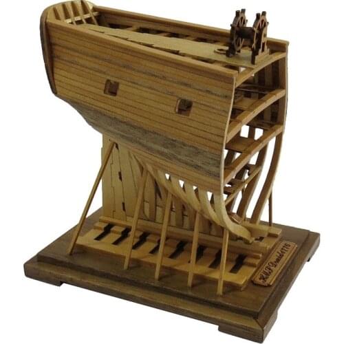 NEW Scale 1/128 UK Royal Navy DRUID section ship model kits Series 1 : Stern section model Luxury Tail ship wood model