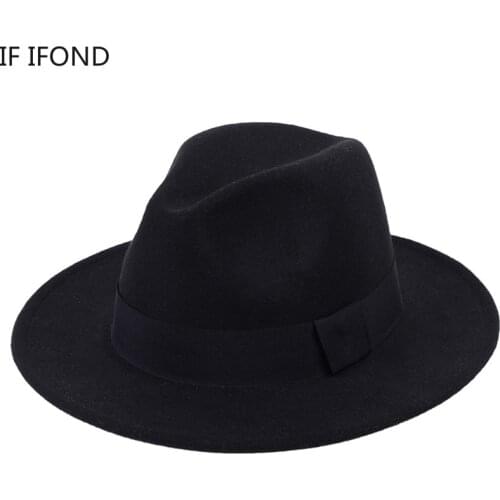 2020 Autumn and Winter Wool Blend Fashion Fedora Jazz Caps Woman Men Woolen Top Hat
