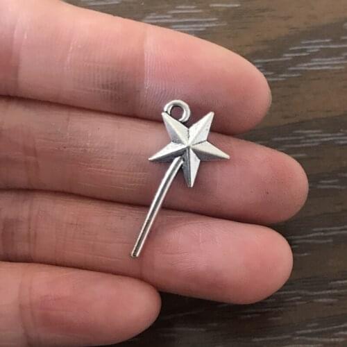 20PCS DIY Jewelry Making Magic Wand Charms Zinc Alloy Pendant Charm for Bracelets Pendant Necklaces Earrings Zipper Pulls