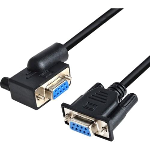 Angled DB9 Parallel Cable Female to Female Computer Extension Cable 5ft