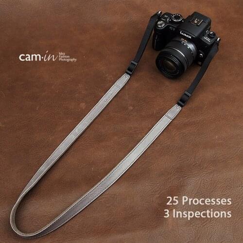 Cam-in 2250-2259 Universal Camera Cowskin Strap Neck Shoulder Cowhide General Adjustable Leather Belt 82~104cm length