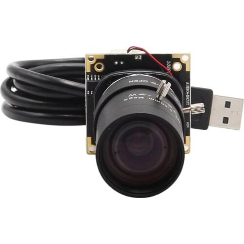 ELP 3MP USB Camera 5-50mm Varifocal CS Lens WDR AR0331 CMOS H.264 MJPEG YUY2 USB Camera Module with Mic for Industrial Machines