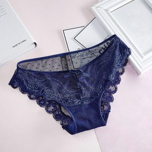 VU106 Top Quality Sexy Women Underwear Ultra-Thin Lace Panties Transparent Seamless Underwear Pretty Briefs