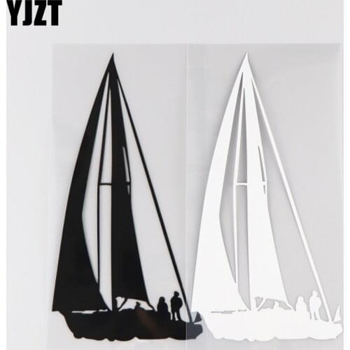 YJZT 19CM*9.6CM Individual Sailing Decoration Vinyl Decal Pattern Car Sticker 1A-0039