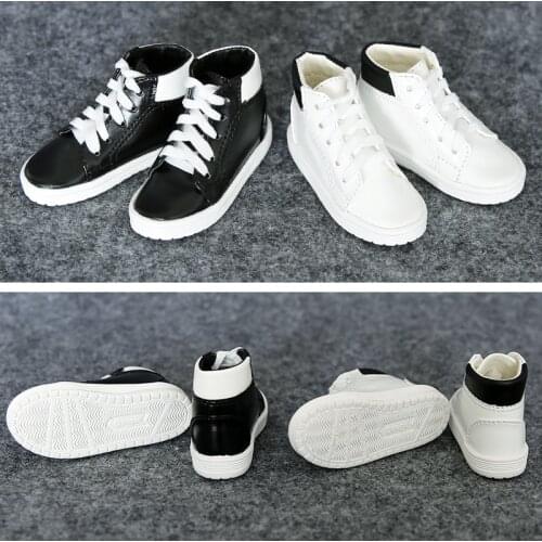 1Pair New SD BJD Dolll Accessories White Black BJD Doll Shoes 1/3 1/4