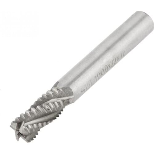 1Pcs CNC Milling Cutter High Speed Steel 4-Flute End Mill 10mm Diameter x 75mm Length for Milling Holes Cutting Tools