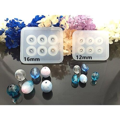1pcs New Transparent Rectangle Silicone Bead Mould Square Ball 6 Hanging Holes DIY Epoxy Jewelry Mold resin molds craft molds