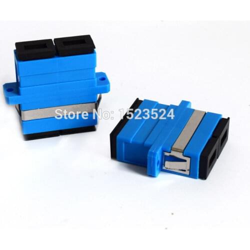 Free Shipping 50pcs/lot SC-SC Duplex SM Fiber Optic Adapter Flange Coupler Adaptor Fiber Coupler