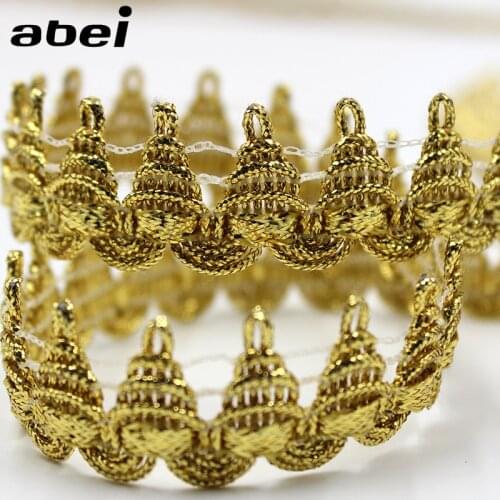 18mm 10Yards Gold Silver Braid Ribbon Quality Lace Tape For Dance Dress Hats Decoration DIY Sewing Apparel Edge Wrapping Fabric