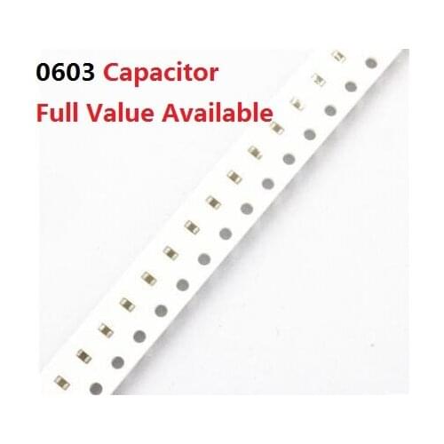 200PCS 0603 SMD capacitor 100NF 150NF 220NF 330NF 1/2.2UF 470NF 104/154/224/334/474/105/225/K/M/Z 0.1/0.15/0.22/0.33/0.47UF 50V