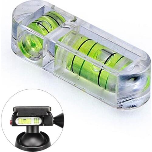Acrylic Spirit Level Bubble Mini T Type Bubble Level for Camera Horizontal Measuring Instrument Tool 29.5*8.8*7.3mm 10pcs/lot