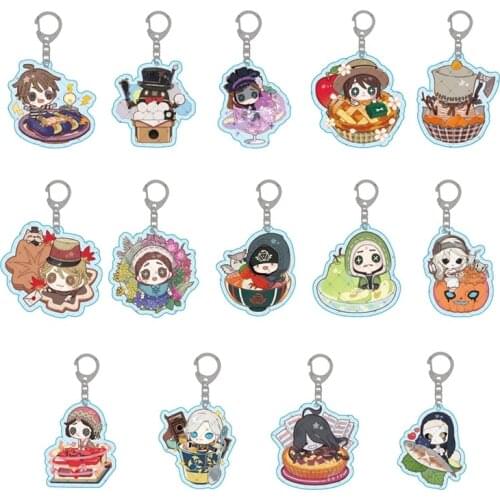 Identity V Keychain Acrylic Man Key Chain Aesop Carl Women Key Ring Game Pendant Kids Key Holder Jewelry
