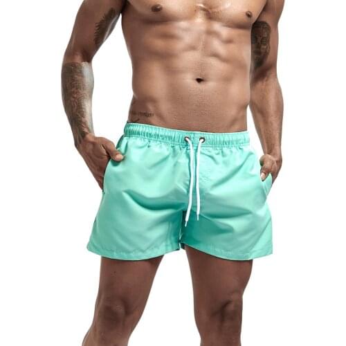 Quick Dry Beach wear Men Summer Mens Swimwear shorts Swimming Beach Short Fashion Swimsuit Running Gym Trunks Slim Swim Pants