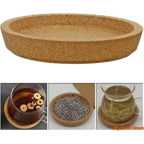 Wooden Cork Coasters Placemats Round Heat Resistant Tea Drink Cup Mat Table Pad Non-slip Insulation Cork Coaster Pad Table Decor