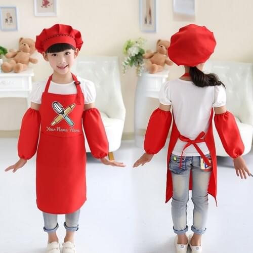 Kids drawing apron chef cute childrens cooking baking class antifouling art painting clothes logo print apron