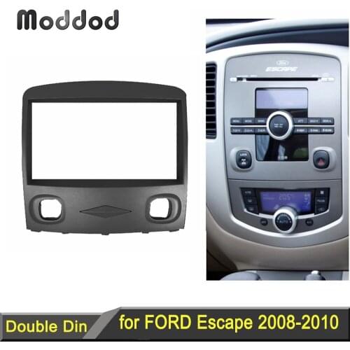 Double Din Stereo Panel for Ford Escape Radio Fascia Refit Dash Mount Aftermarket Installation Trim Kit