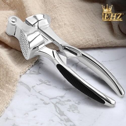 EHZ Garlic Press Garlic Mincer Stainless Steel Grinding GarlicLarge Capacity Powerful Press Masher Meat Grinder Kitchen Gadgets