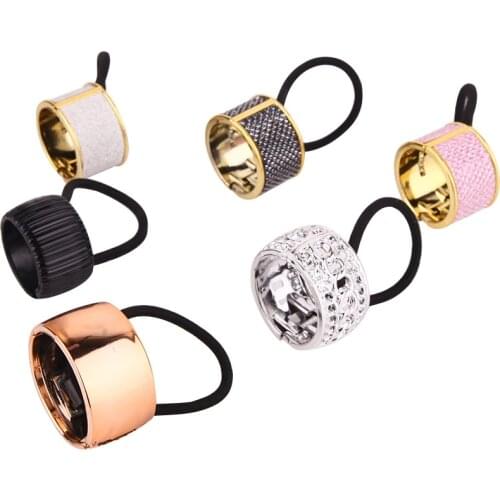 New Fashion Women Geometric Plastic Ponytail Holder Buckle Elastic Hair Bands Headband Vintage Hair Clip Hair Accessories