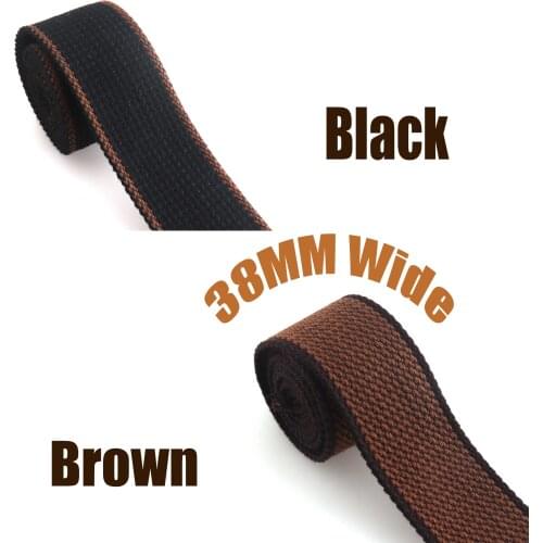 38MM Width Black color Cotton webbing Backpack Pet Strap Tape Band Ribbon for Belt Bags Handles DIY Part Apparel Shoes Clothing