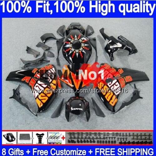 OEM Injection For HONDA CBR1000 CBR 1000 RR CC Repsol orange 48MC.8 CBR 1000RR 2008 2009 2010 2011 CBR1000RR 08 09 10 11 Fairing