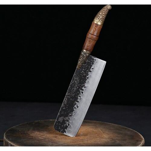 Handmade Chinese kitchen Chef Knife Multifunctional Meat Cleaver Vegetable Cutter Fixed blade Chopper Cooking Tools