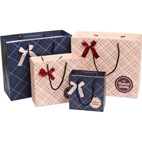 3pcs High Grade Business Gift Bag Shops Clothes Gift Bags With Handles Wedding Birthday Party Supplies