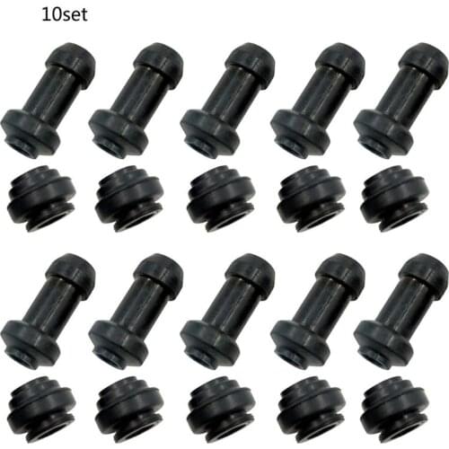 10Set Motorcycle Scooter Brake Upper Lower Pump Caliper Shock Absorber Sleeve Rubber Disc Brake Pump Waterproof Cap Dust W91F