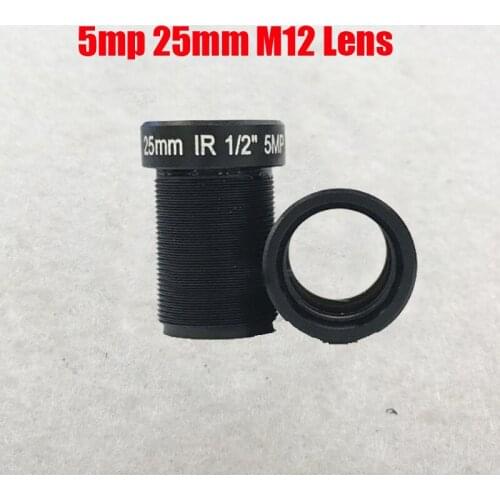 CCTV Lens 25mm 5MP M12 Interface Mount For CCTV Analog / IP Camera