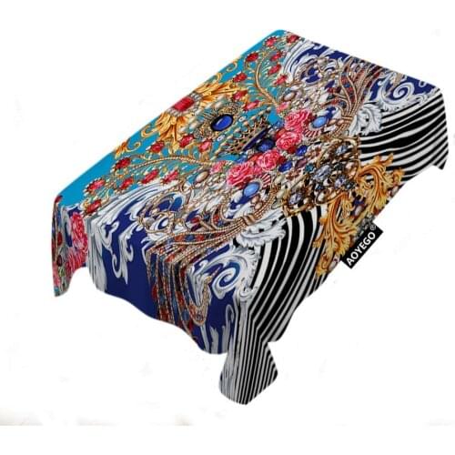 Dot Circle Round Color Wave Curve Striped Retro Shape Symmetry Line Tablecloths Decoration