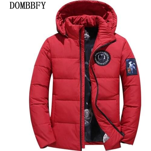 Winter Warm Men Jacket Coat Casual Autumn Stand Collar Puffer Thick Hat White Duck Parka Male Mens Winter Down Hooded Jackets